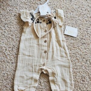 Rachel Zoe Baby Cream Embroidered 2-Piece Dress Set